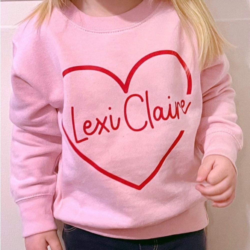 Custom Kids Valentine’s day crewneck